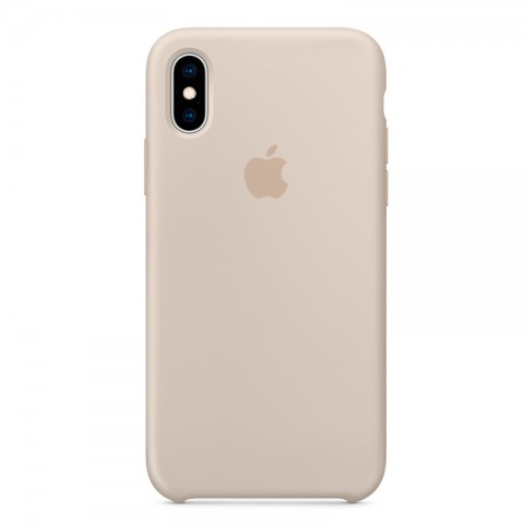 Силиконовый чехол для iPhone Xs, бежевый