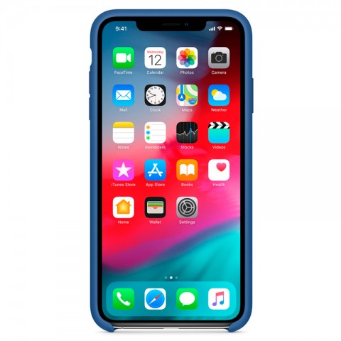 Силиконовый чехол для iPhone Xs Max, «голландский синий»-1