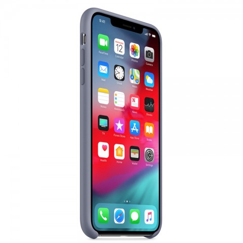 Силиконовый чехол для iPhone Xs Max, «тёмная лаванда»-2