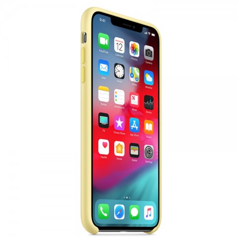 Силиконовый чехол для iPhone Xs Max, «лимонный крем»-2