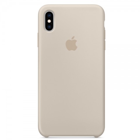 Силиконовый чехол для iPhone Xs Max, бежевый
