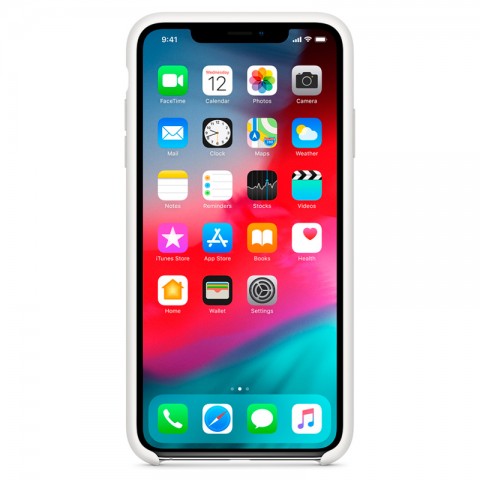 Силиконовый чехол для iPhone Xs Max, белый-1