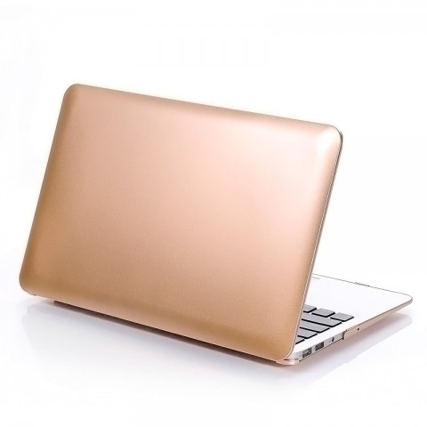 Чехол-накладка металлик пластиковый для MacBook Air 11" золотистый-1