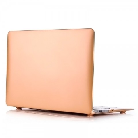 Чехол-накладка металлик пластиковый для MacBook Air 11" золотистый