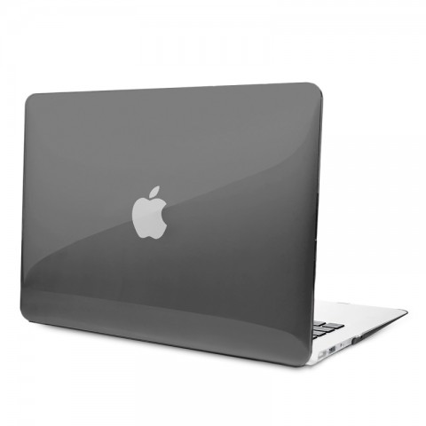 Чехол-накладка пластик глянцевый для MacBook Air 11" прозрачно-серый