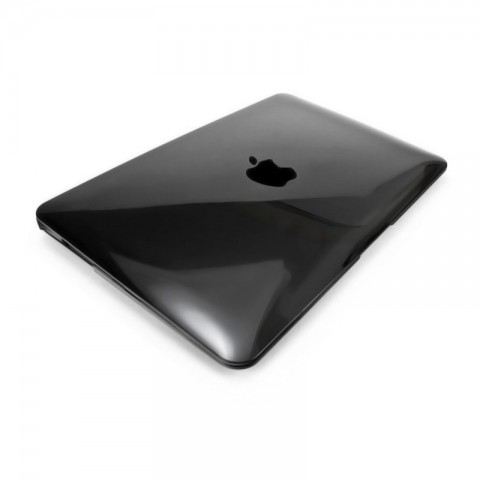 Чехол-накладка пластик глянцевый для MacBook Air 11" прозрачно-черный