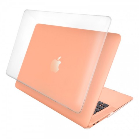 Чехол-накладка пластик глянцевый для MacBook Air (2018) 13" прозрачный-2