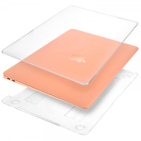 Чехол-накладка пластик глянцевый для MacBook Air (2018) 13" прозрачный-1