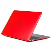 Чехол-накладка пластик глянцевый для MacBook Air 13" (2018) прозрачно-красный Чехол-накладка пластик глянцевый для MacBook Air 13" (2018) прозрачно-красный