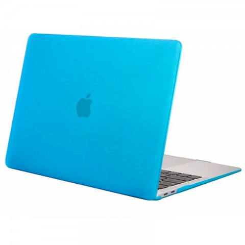 Чехол-накладка пластик матовый для MacBook Air (2018) 13" прозрачно-голубой