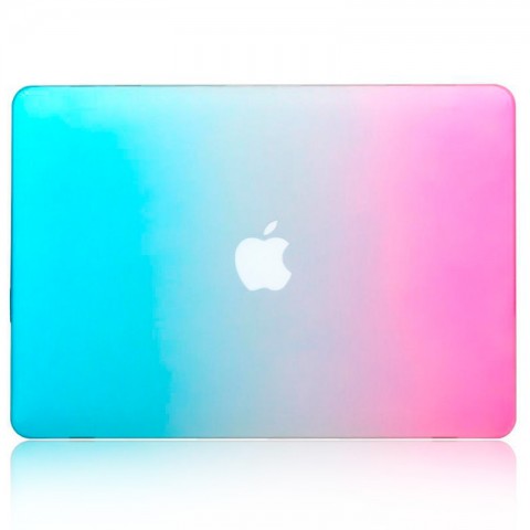 Чехол-накладка "Градиент" пластиковый для MacBook Air (2018) 13" розово-голубой