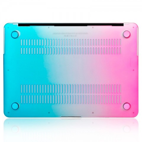 Чехол-накладка "Градиент" пластиковый для MacBook Air (2018) 13" розово-голубой-1