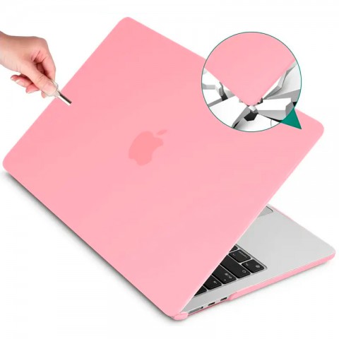 Чехол-накладка пластик матовый для MacBook Air (2022) 13.6" розовый-2
