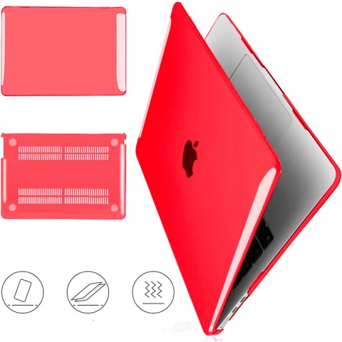 Чехол-накладка пластик глянцевый для MacBook Air (2022) 13.6" красный-1