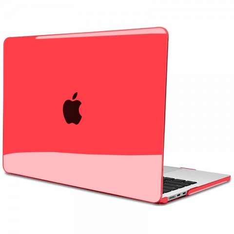 Чехол-накладка пластик глянцевый для MacBook Air (2022) 13.6" красный