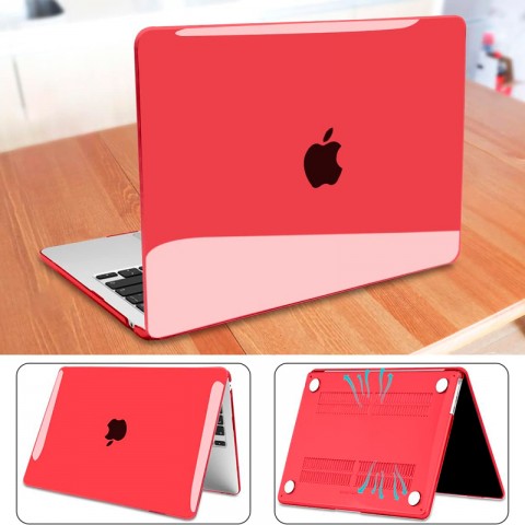 Чехол-накладка пластик глянцевый для MacBook Air (2022) 13.6" красный-4