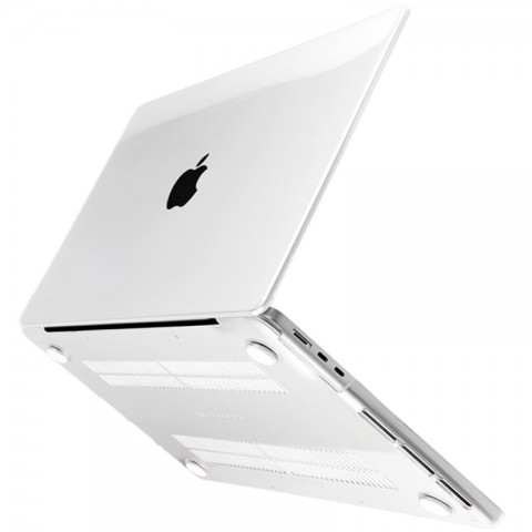 Чехол-накладка пластик глянцевый для MacBook Air (2022) 13.6" прозрачный-1