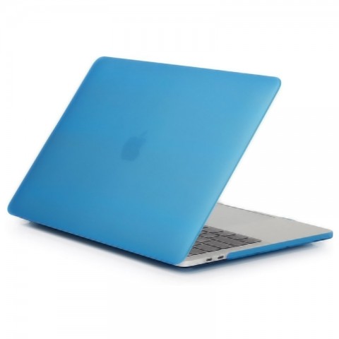 Чехол-накладка пластик матовый для MacBook Pro 13" прозрачно-синий