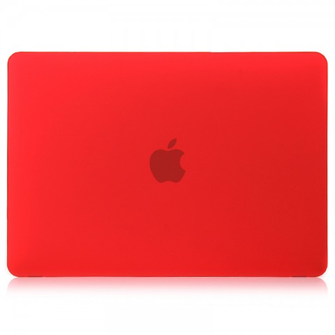 Чехол-накладка пластик матовый для MacBook Pro 13" прозрачно-красный-1
