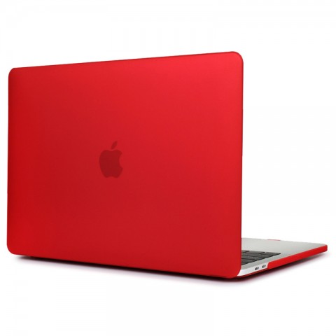 Чехол-накладка пластик матовый для MacBook Pro 13" прозрачно-красный