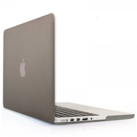 Чехол-накладка пластик матовый для MacBook Pro Retina 13" прозрачно-серый