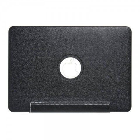 Чехол-книжка кожа-пластик для MacBook 12" черный-1