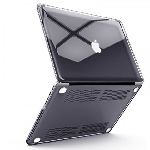 Чехол-накладка пластик глянцевый для MacBook Pro Retina 13" прозрачно-черный