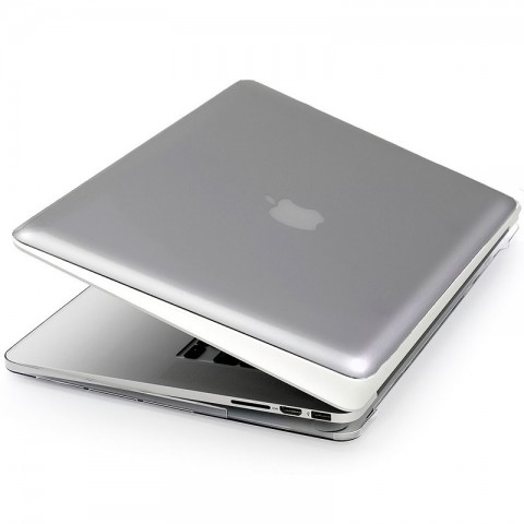 Чехол-накладка пластик глянцевый для MacBook Pro Retina 13" прозрачно-серый