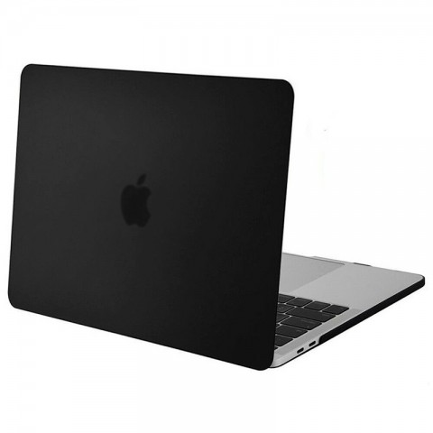 Чехол-накладка пластик матовый для MacBook Pro 13" прозрачно-черный