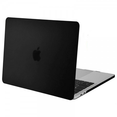 Чехол-накладка пластик матовый для MacBook Pro 15" прозрачно-черный