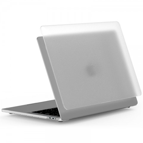 Чехол-накладка пластик матовый для MacBook Pro 16" прозрачный-1