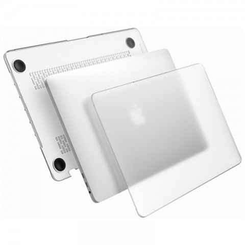 Чехол-накладка пластик матовый для MacBook Pro 16" прозрачный-2