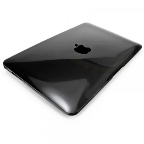 Чехол-накладка пластик глянцевый для MacBook Air 13" прозрачно-черный
