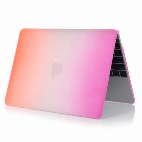 Чехол-накладка пластик глянцевый для MacBook Air 13" оранжево-пурпурный-2