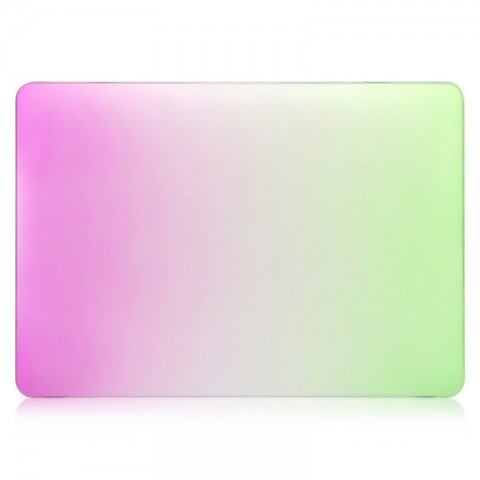 Чехол-накладка пластик глянцевый для MacBook Air 13" зелено-пурпурный-1