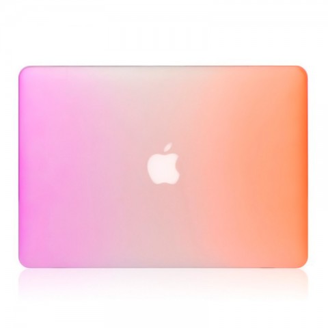 Чехол-накладка пластик глянцевый для MacBook Air 13" оранжево-пурпурный-1