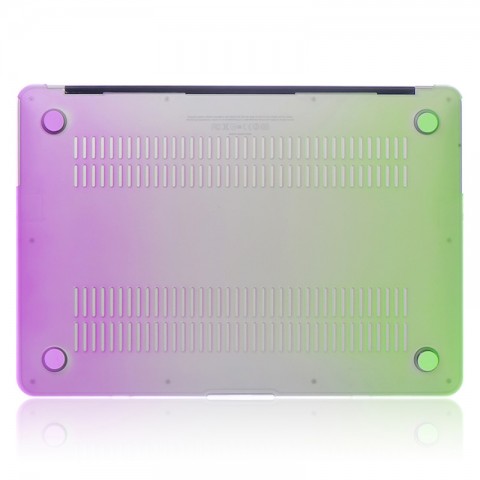Чехол-накладка пластик глянцевый для MacBook Air 13" зелено-пурпурный-3