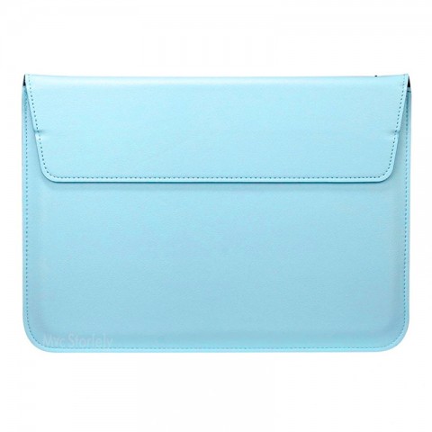 Чехол-конверт кожаный для ноутбука 13", голубой