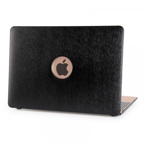 Чехол-книжка кожа-пластик для MacBook 12" черный