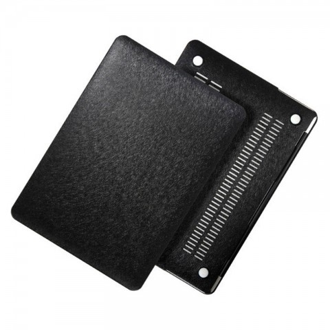 Чехол-накладка кожаный (2 стороны) для MacBook 12" черный-1