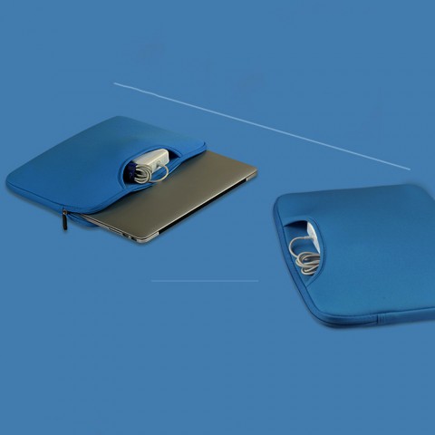 Чехол-сумка с ремнем для ноутбука 13,3" синяя-1