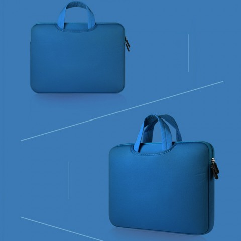 Чехол-сумка с ремнем для ноутбука 13,3" синяя-2
