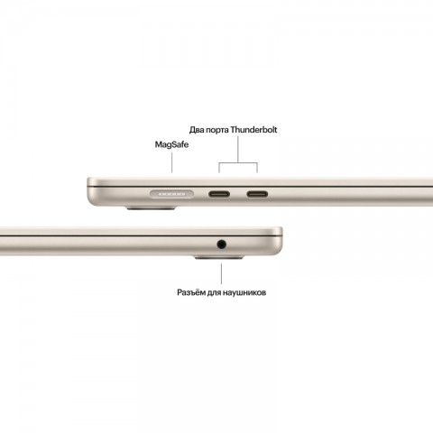 Ноутбук Apple MacBook Air 15" 2024 Starlight  (M3, 8GB, 256GB) [MRYR3]-5
