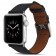 Ремешок кожаный двойная шпилька для Apple Watch 42/44 мм, черный