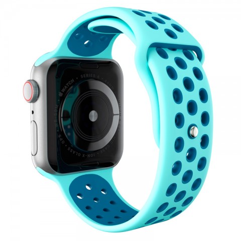 Спортивный ремешок Nike Style для Apple Watch 42/44mm, бирюзовый/синий