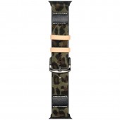 Ремешок кожаный "Леопард" для Apple Watch 38/40мм, зеленый Ремешок кожаный "Леопард" для Apple Watch 38/40мм, зеленый