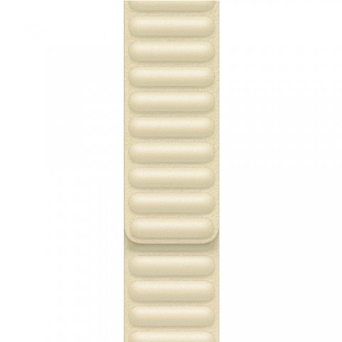 Браслет кожаный магнитный 42/44/45мм для Apple Watch, бежевый