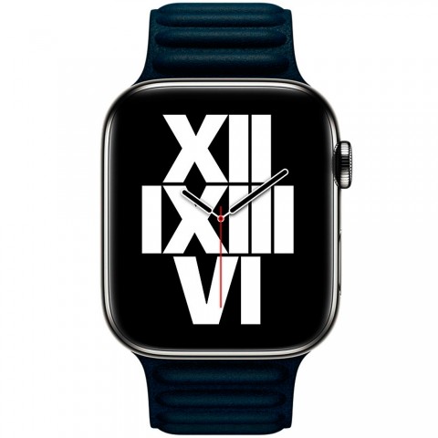 Браслет кожаный магнитный 38/40/41мм для Apple Watch, морской синий-2