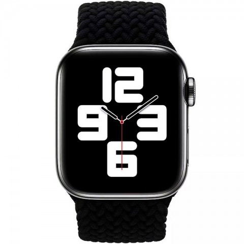 Монобраслет плетеный 38/40/41мм для Apple Watch, размер M, черный-1