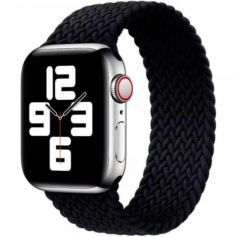 Монобраслет плетеный 38/40/41мм для Apple Watch, размер M, черный-2